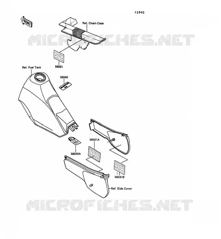 LABEL Kawasaki MOTOS 250 1990 KLR250  KL250-D7