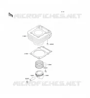 CYLINDRE/PISTON pour Kawasaki SUPER SHERPA