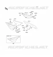 CACHE LAT&Eacute;RAL/GARDE CHAINE pour Kawasaki SUPER SHERPA