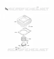 CYLINDRE/PISTON pour Kawasaki SUPER SHERPA