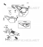 CACHE LAT&Eacute;RAL/GARDE CHAINE pour Kawasaki KLR500