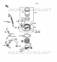 CYLINDRE/PISTON pour Kawasaki KLR500