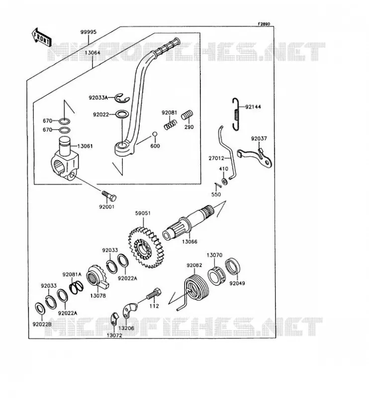 PIECE EN OPTION Kawasaki MOTOS 600 1992 KLR600  KL600-B7