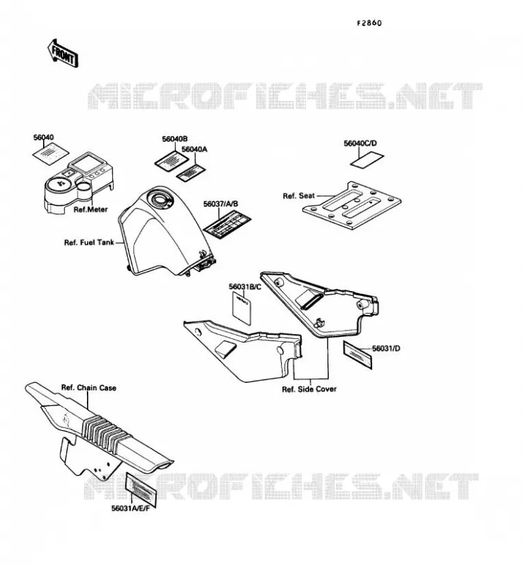 LABEL Kawasaki MOTOS 650 1987 KLR650  KL650-A1