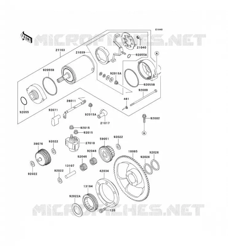 D&Eacute;MARREUR Kawasaki MOTOS 650 2000 KLR650  KL650-A14