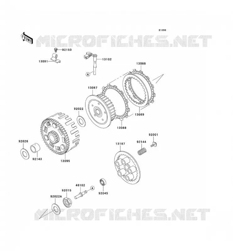EMBRAYAGE Kawasaki MOTOS 650 2004 KLR650  KL650-A18