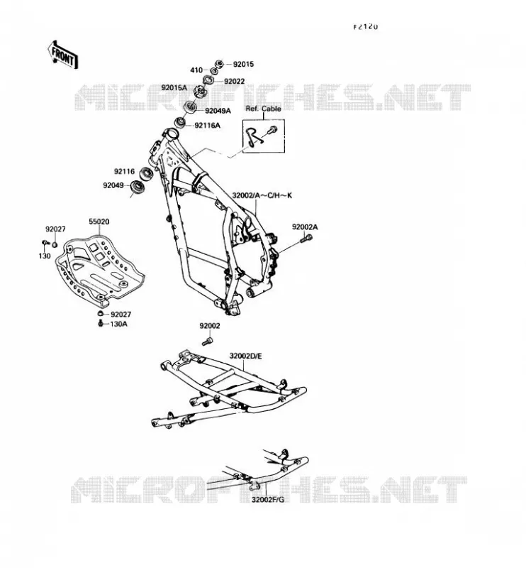 CH&Acirc;SSIS Kawasaki MOTOS 650 1991 KLR650  KL650-A5