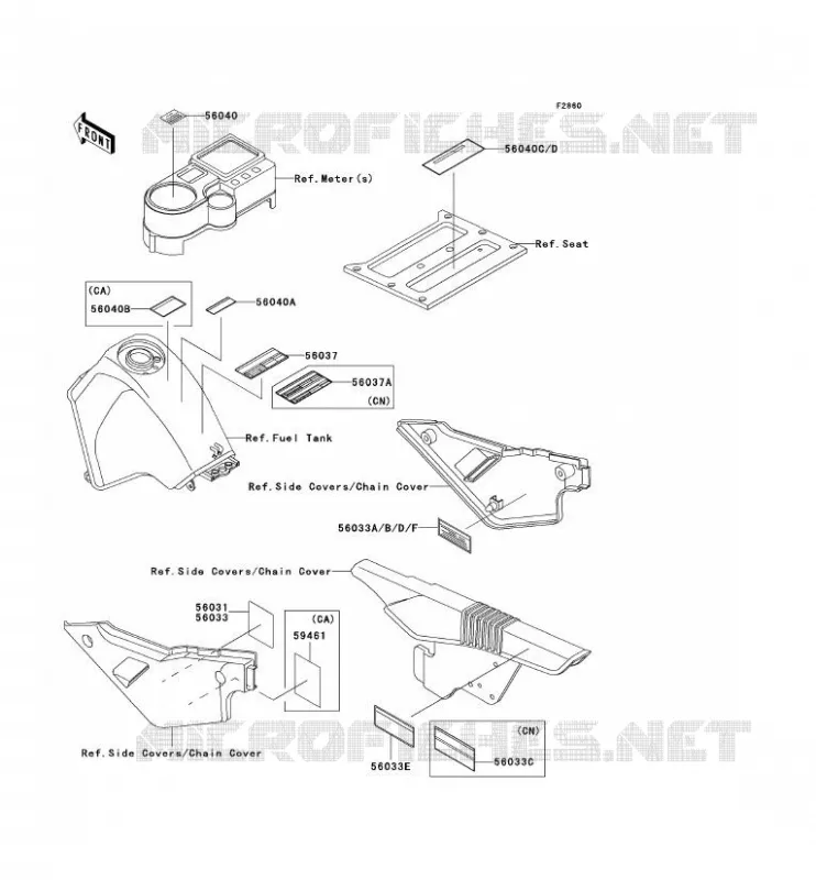 LABEL Kawasaki MOTOS 650 2006 KLR650  KL650A6F