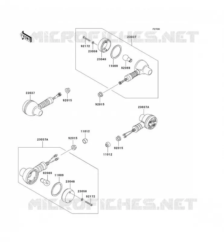 CLIGNOTANTS Kawasaki MOTOS 650 2006 KLR650  KL650A6F