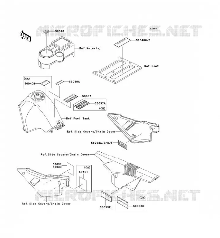 LABEL Kawasaki MOTOS 650 2006 KLR650  KL650A6F