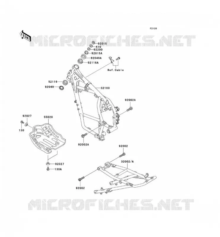 CH&Acirc;SSIS Kawasaki MOTOS 650 2007 KLR650  KL650A7F