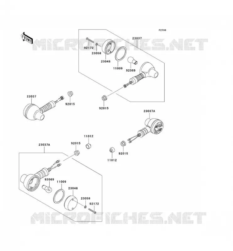 CLIGNOTANTS Kawasaki MOTOS 650 2007 KLR650  KL650A7F