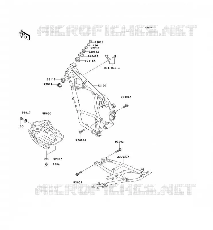 CH&Acirc;SSIS Kawasaki MOTOS 650 2007 KLR650  KL650A7F