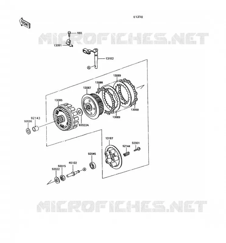 EMBRAYAGE Kawasaki MOTOS 650 1994 KLR650  KL650-A8