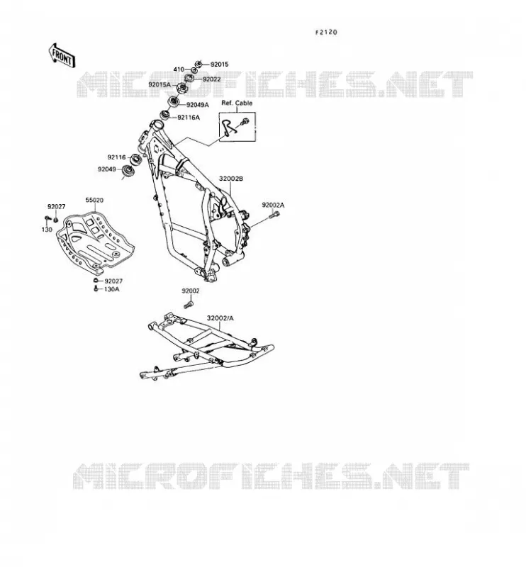 CH&Acirc;SSIS Kawasaki MOTOS 650 1995 KLR650  KL650-A9