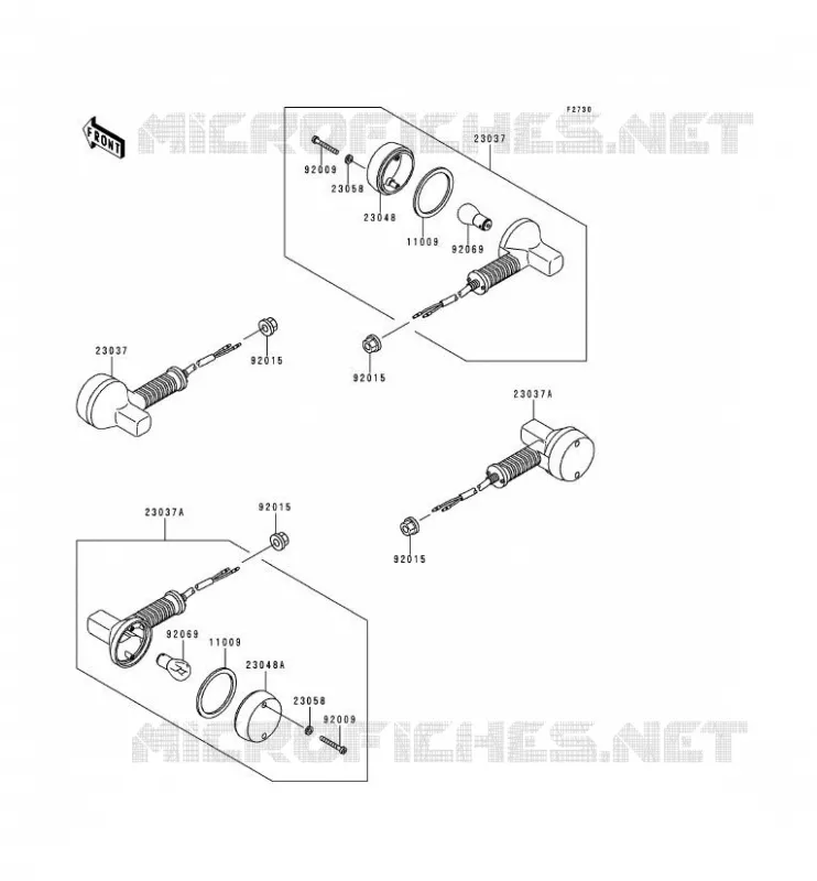 CLIGNOTANTS Kawasaki MOTOS 650 1995 KLR650  KL650-C1