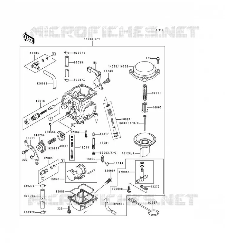 CARBURATEUR Kawasaki MOTOS 650 1996 KLR650  KL650-C2