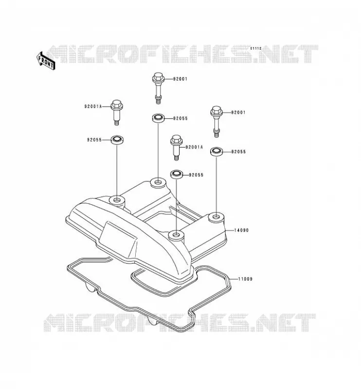 COUVRE CULASSE Kawasaki MOTOS 650 1996 KLR650  KL650-C2