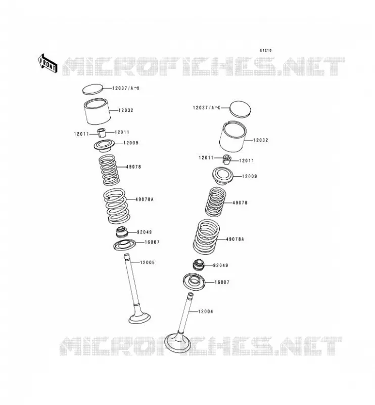 SOUPAPE Kawasaki MOTOS 650 1997 KLR650  KL650-C3