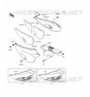 CACHE LAT&Eacute;RAL/GARDE CHAINE pour Kawasaki KLR650