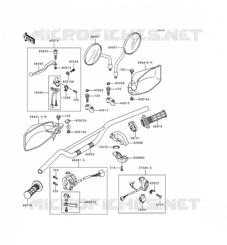 GUIDON Kawasaki MOTOS 650 1998 KLR650  KL650-C4