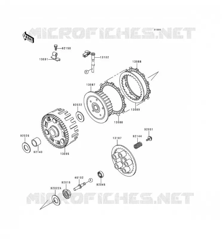 EMBRAYAGE Kawasaki MOTOS 650 1998 KLR650  KL650-C4
