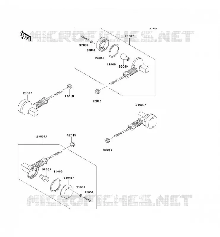 CLIGNOTANTS Kawasaki MOTOS 650 2001 KLR650  KL650-C7