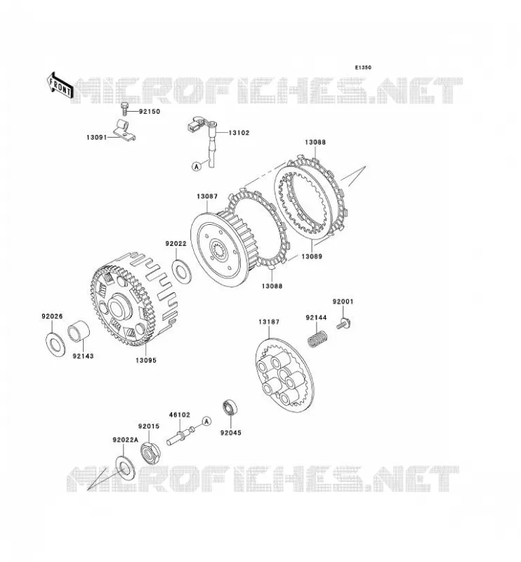 EMBRAYAGE Kawasaki MOTOS 650 2001 KLR650  KL650-C7