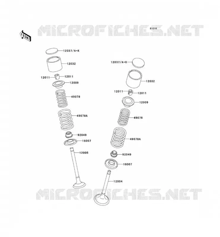 SOUPAPE Kawasaki MOTOS 650 2001 KLR650  KL650-C7