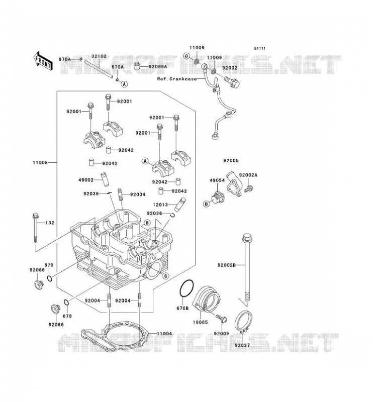 CULASSE Kawasaki MOTOS 650 2002 KLR650  KL650-C8