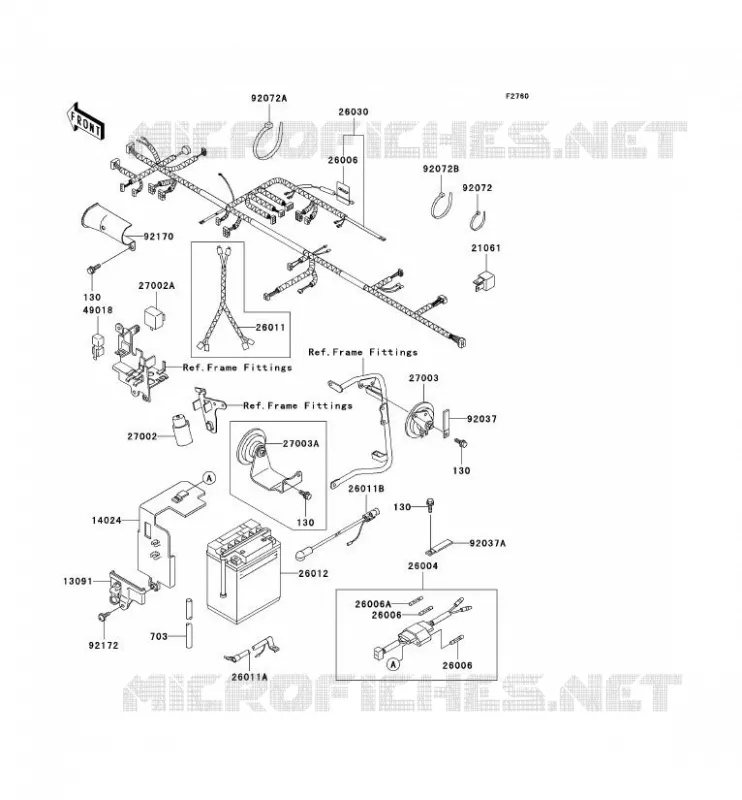 CHASSIS EQUIPMENT ELECTRIQUE Kawasaki MOTOS 650 2003 KLR650  KL650-C9