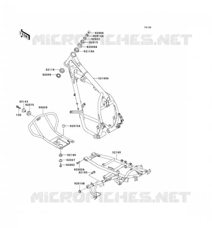 CH&Acirc;SSIS Kawasaki MOTOS 650 2003 KLR650  KL650-C9