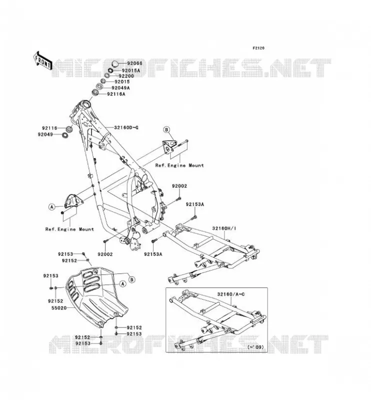 CH&Acirc;SSIS Kawasaki MOTOS 650 2008 KLR650  KL650E8F