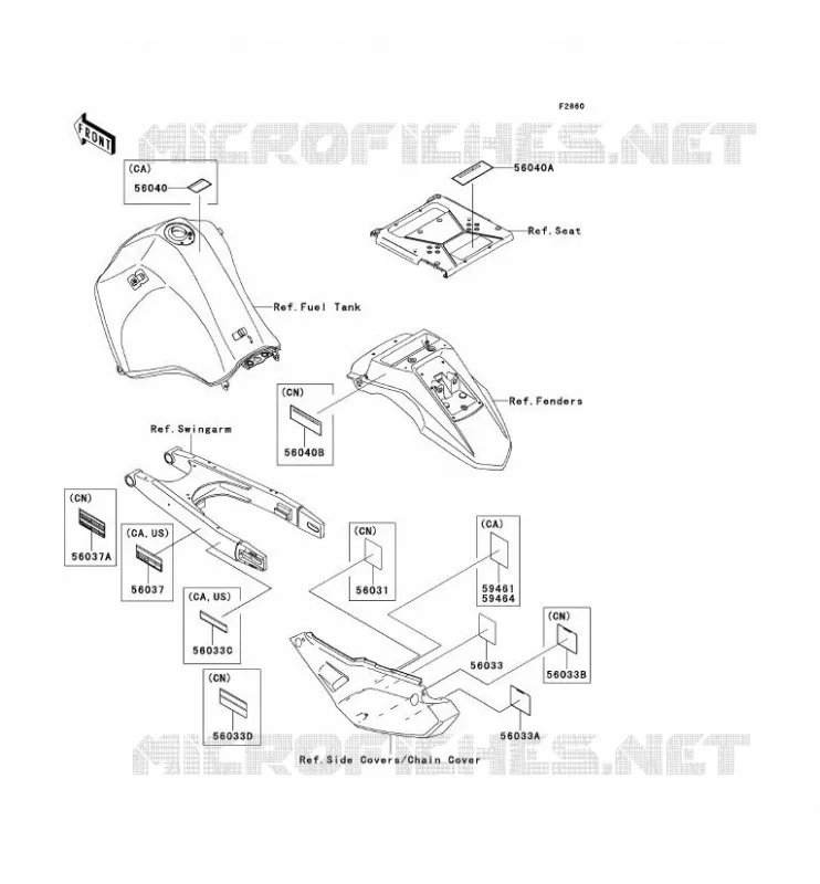 LABEL Kawasaki MOTOS 650 2008 KLR650  KL650E8F