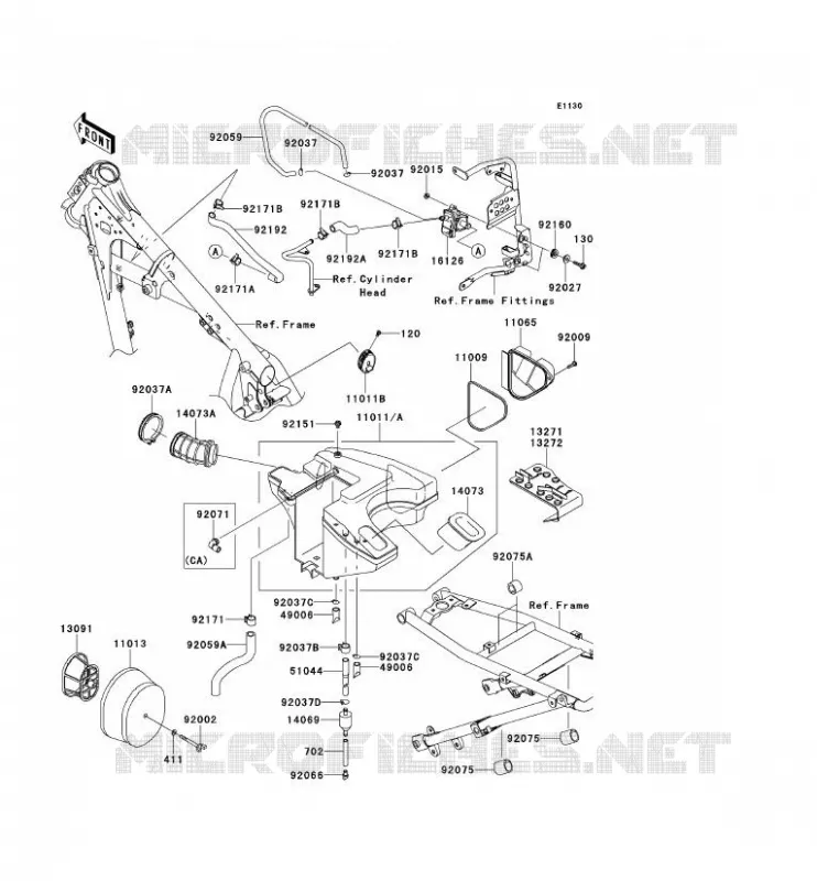 FILTRE A AIR Kawasaki MOTOS 650 2008 KLR650  KL650E8F