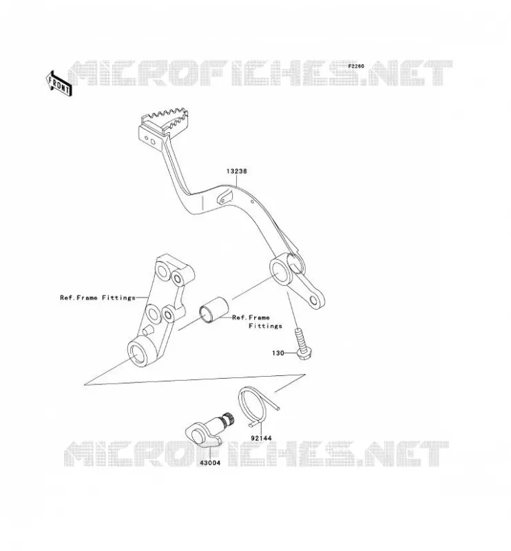 PEDALE DE FREIN Kawasaki MOTOS 650 2009 KLR650  KL650E9F