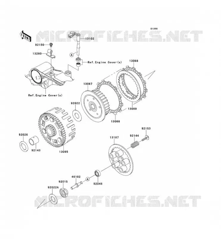 EMBRAYAGE Kawasaki MOTOS 650 2009 KLR650  KL650E9F
