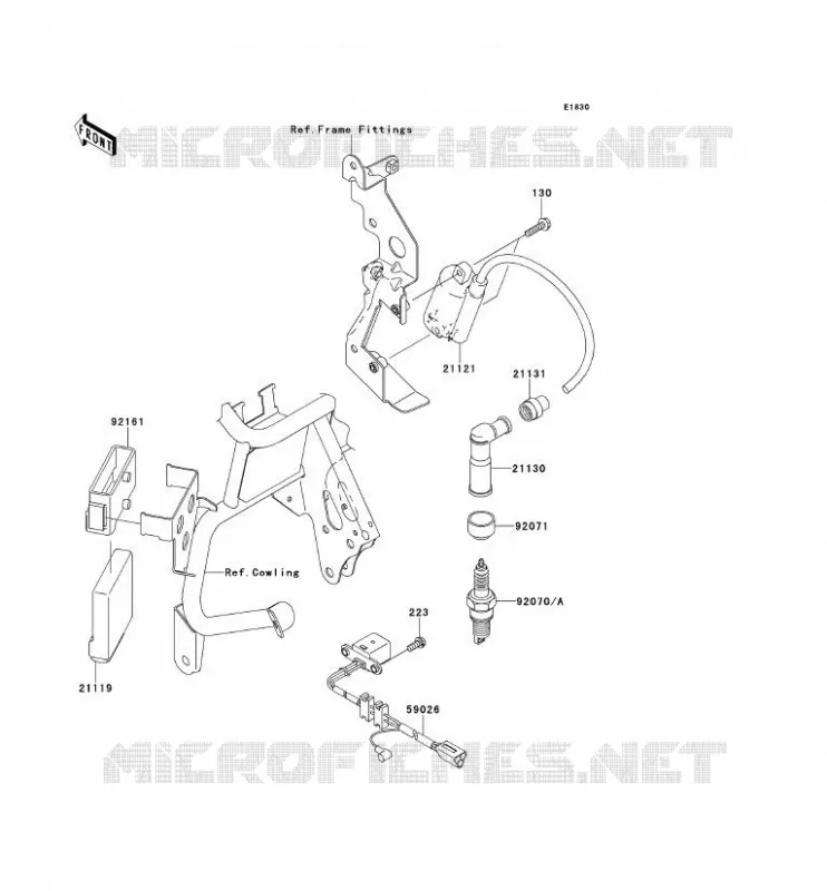SYSTEME D&acute;ALLUMAGE Kawasaki MOTOS 650 2009 KLR650  KL650E9F