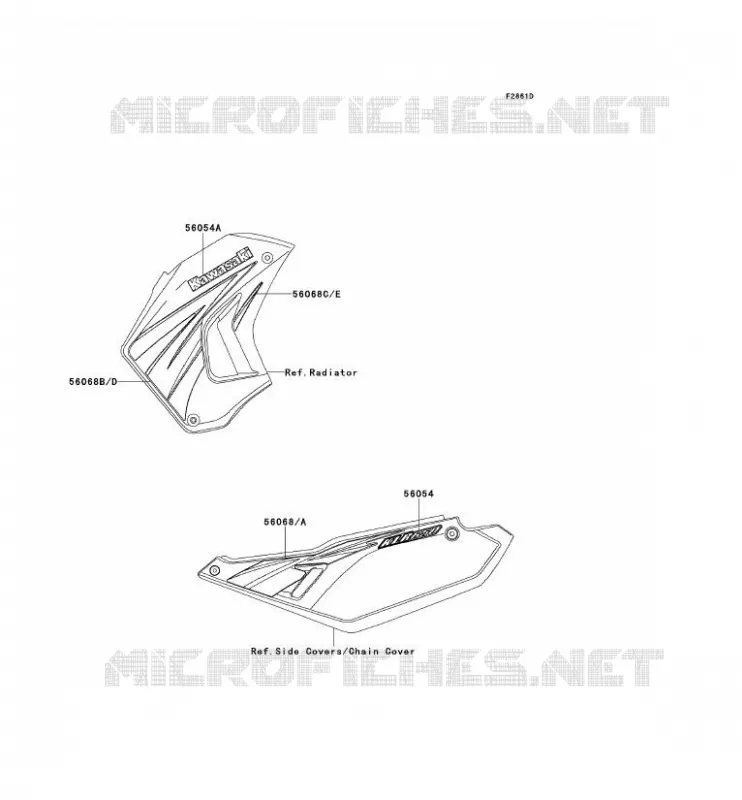 STICKER(BLEU) Kawasaki MOTOS 650 2009 KLR650  KL650E9F