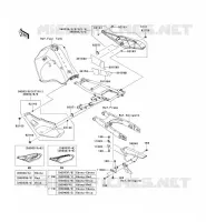 CACHE LAT&Eacute;RAL/GARDE CHAINE pour Kawasaki KLR650
