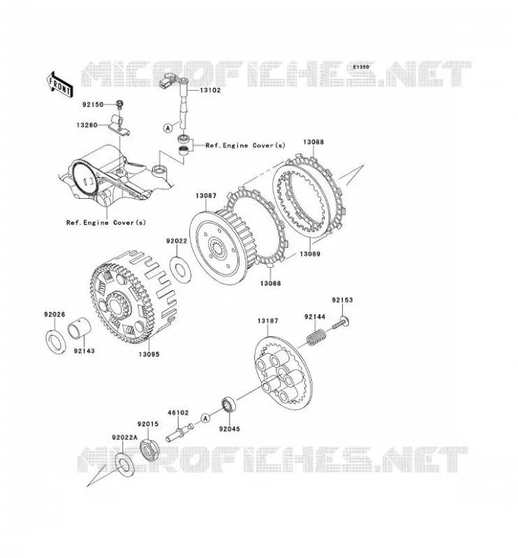 EMBRAYAGE Kawasaki MOTOS 650 2010 KLR650  KL650EAF