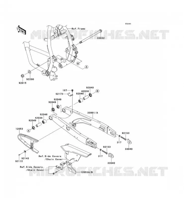 BRAS OSCILLANT Kawasaki MOTOS 650 2011 KLR650  KL650EBF