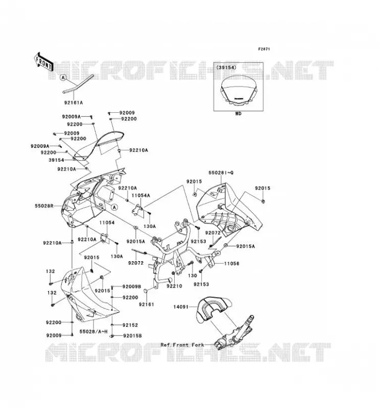 CARENAGE Kawasaki MOTOS 650 2012 KLR650  KL650ECF