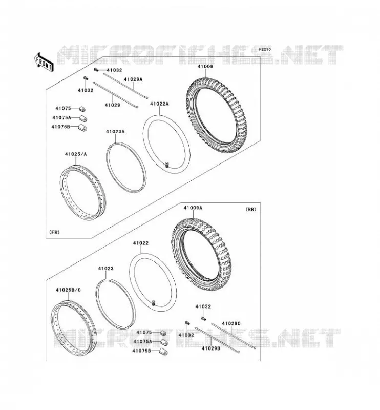 ROUE/PNEUS Kawasaki MOTOS 650 2012 KLR650  KL650ECF
