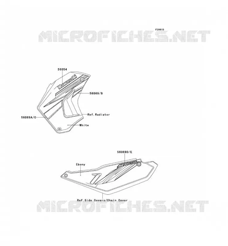 STICKER(M.I.BLUE)(CA,US) Kawasaki MOTOS 650 2012 KLR650  KL650ECF