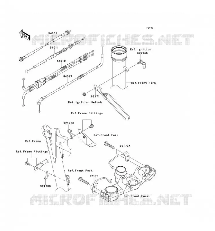 CABLES Kawasaki MOTOS 650 2013 KLR650  KL650EDF