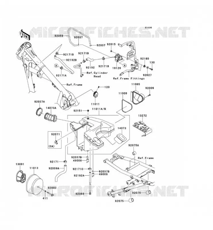 FILTRE A AIR Kawasaki MOTOS 650 2013 KLR650  KL650EDF