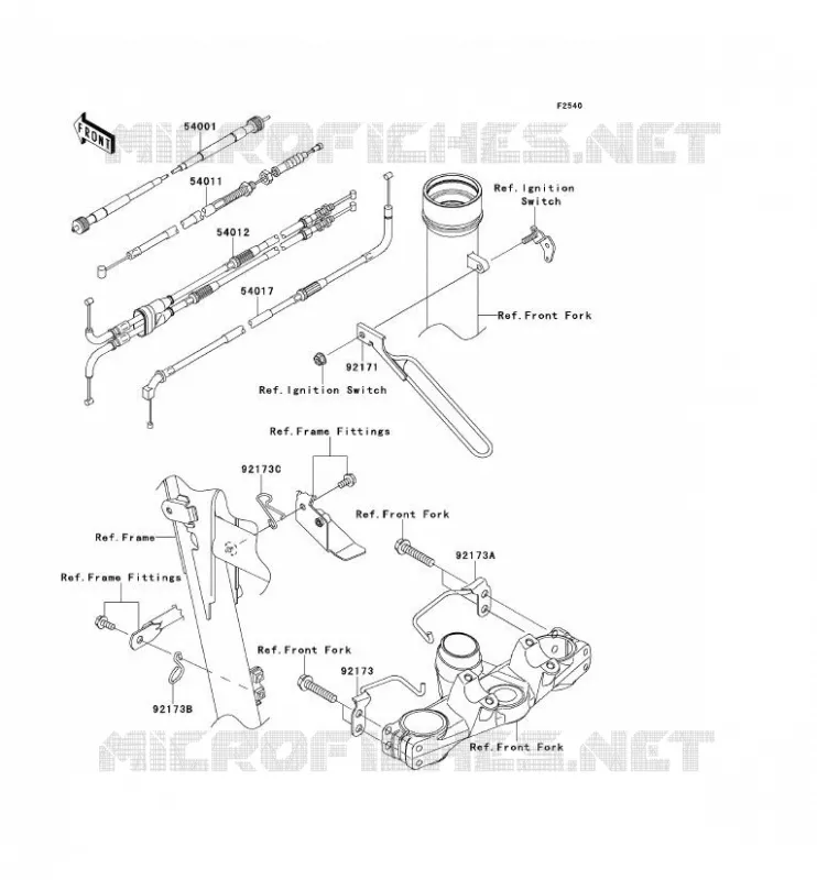 CABLES Kawasaki MOTOS 650 2014 KLR650  KL650EES