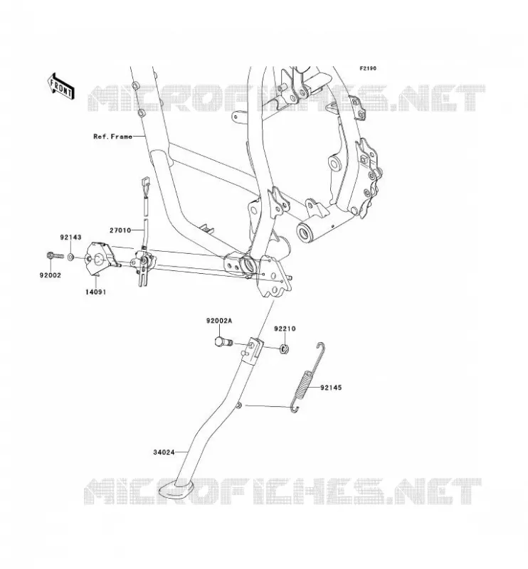 BEQUILLES Kawasaki MOTOS 650 2014 KLR650  KL650EES