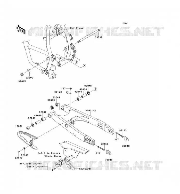 BRAS OSCILLANT Kawasaki MOTOS 650 2014 KLR650  KL650EES